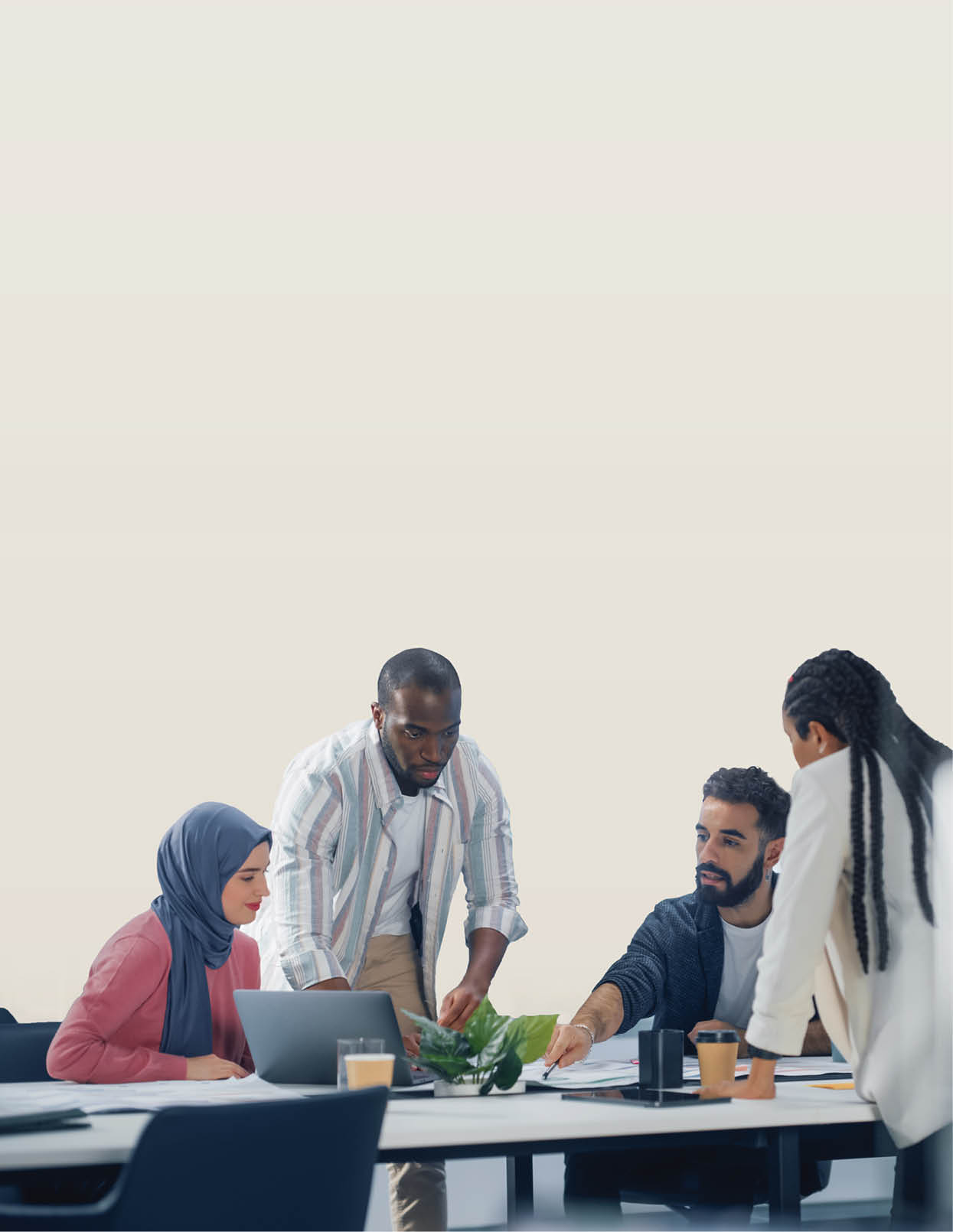 Office Conference Room Meeting: Diverse Team of Young Investors, Workers, Developers work on Creative e-Commerce Digital Startup. Group of Multi-Ethnic Business Professionals work on Product Strategy