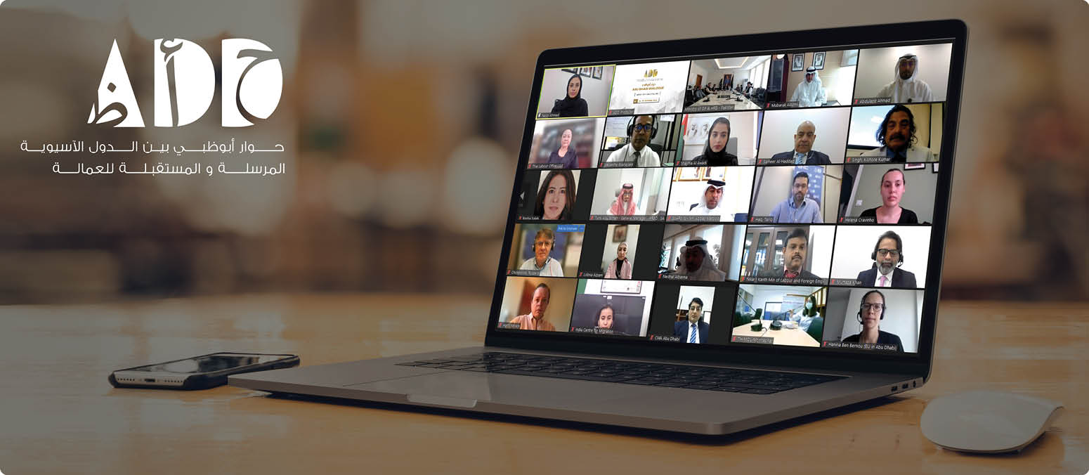 Laptop with blank screen on table in angled position