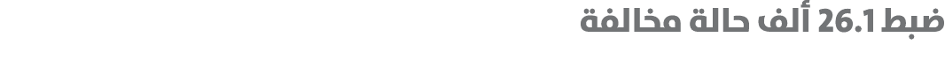 ضبط 26.1 ألف حالة مخالفة 
