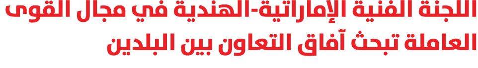 اللجنة الفنية الإماراتية-الهندية في مجال القوى العاملة تبحث آفاق التعاون بين البلدين 