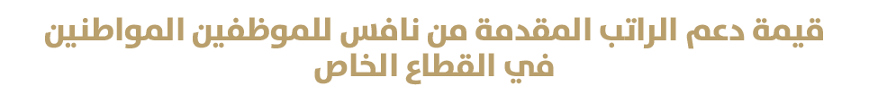 قيمة دعم الراتب المقدمة من نافس للموظفين المواطنين في القطاع الخاص