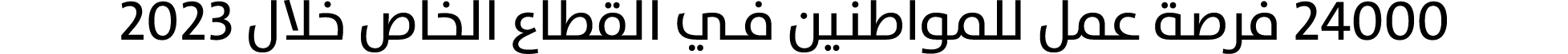 24000 فرصة عمل للمواطنين فـي القطاع الخاص خلال 2023 