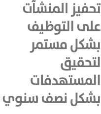 تحفيز المنشآت على التوظيف بشكل مستمر لتحقيق المستهدفات بشكل نصف سنوي 