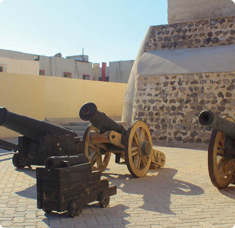 RAS AL KHAIMAH, UNITED ARAB EMIRATES - January 13, 2018: National Museum of Ras Al Khaimah.