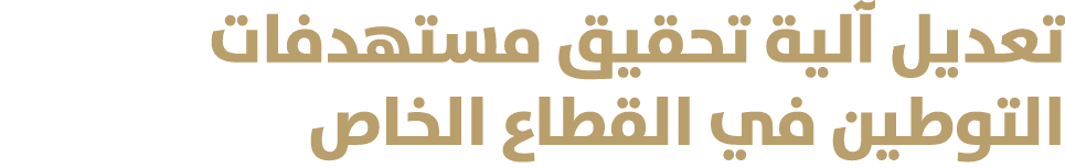تعديل آلية تحقيق مستهدفات التوطين في القطاع الخاص