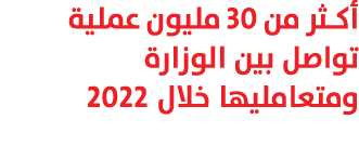 أكثر من 30 مليون عملية تواصل بين الوزارة ومتعامليها خلال 2022 