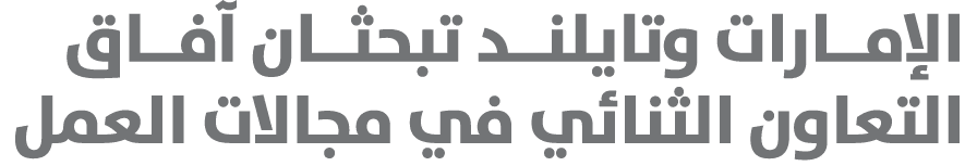 الإمــارات وتايلنــد تبحثــان آفــاق التعاون الثنائي في مجالات العمل 