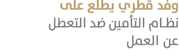 وفد قطري يطلع على نظام التأمين ضد التعطل عن العمل 