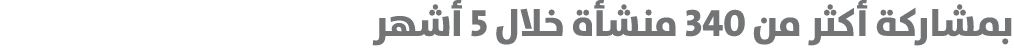 بمشاركة أكثر من 340 منشأة خلال 5 أشهر 