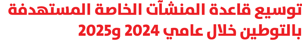 توسيع قاعدة المنشآت الخاصة المستهدفة بالتوطين خلال عامي 2024 و2025 