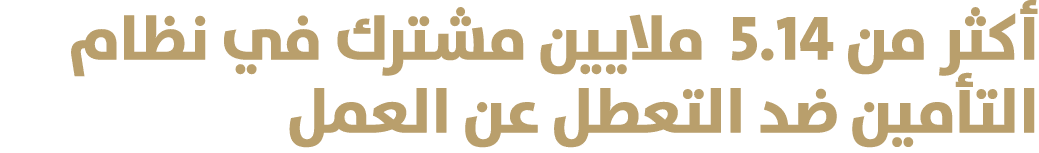 أكثر من 5.14 ملايين مشترك في نظام التأمين ضد التعطل عن العمل 