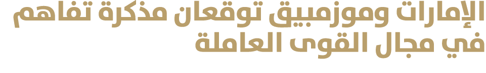 الإمارات وموزمبيق توقعان مذكرة تفاهم في مجال القوى العاملة 