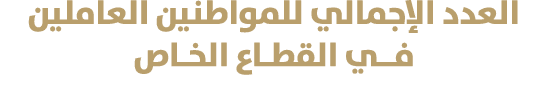 العدد الإجمالي للمواطنين العاملين فــي القطـاع الخـاص