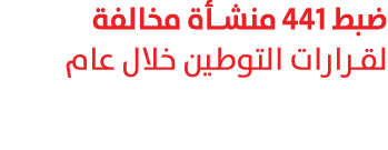 ضبط 441 منشأة مخالفة لقرارات التوطين خلال عام 