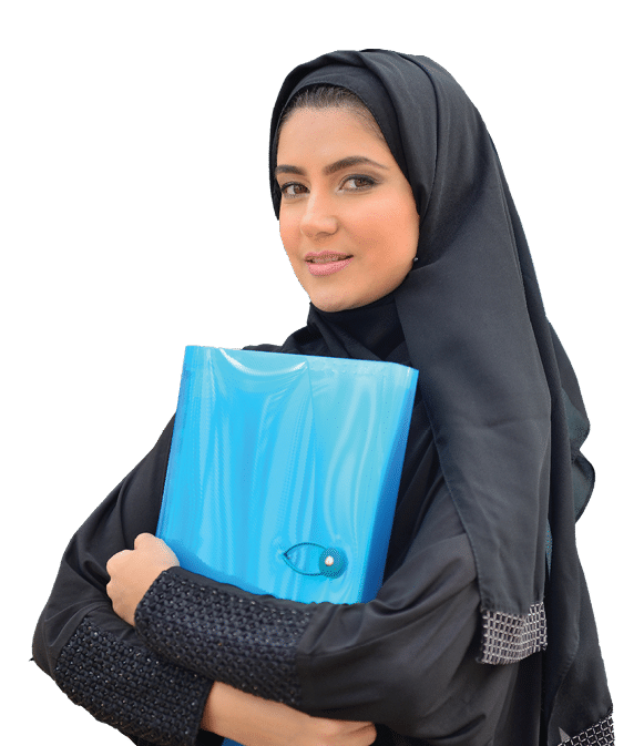 Emarati Arab Business woman outside the office in Dubai, United Arab Emirates.