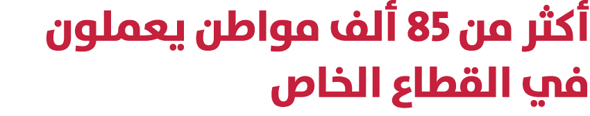 أكثر من 85 ألف مواطن يعملون في القطاع الخاص 