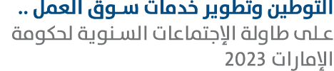 التوطين وتطوير خدمات سوق العمل .. على طاولة الإجتماعات السنوية لحكومة الإمارات 2023