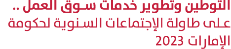 التوطين وتطوير خدمات سوق العمل .. على طاولة الإجتماعات السنوية لحكومة الإمارات 2023
