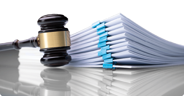 Piles Judicial Court Files And Judge Gavel