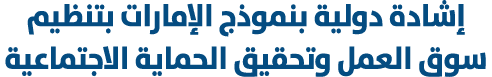 إشادة دولية بنموذج الإمارات بتنظيم سوق العمل وتحقيق الحماية الاجتماعية 