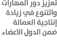 تعزيز دور المهارات والتنوع في زيادة إنتاجية العمالة ضمن الدول الاعضاء