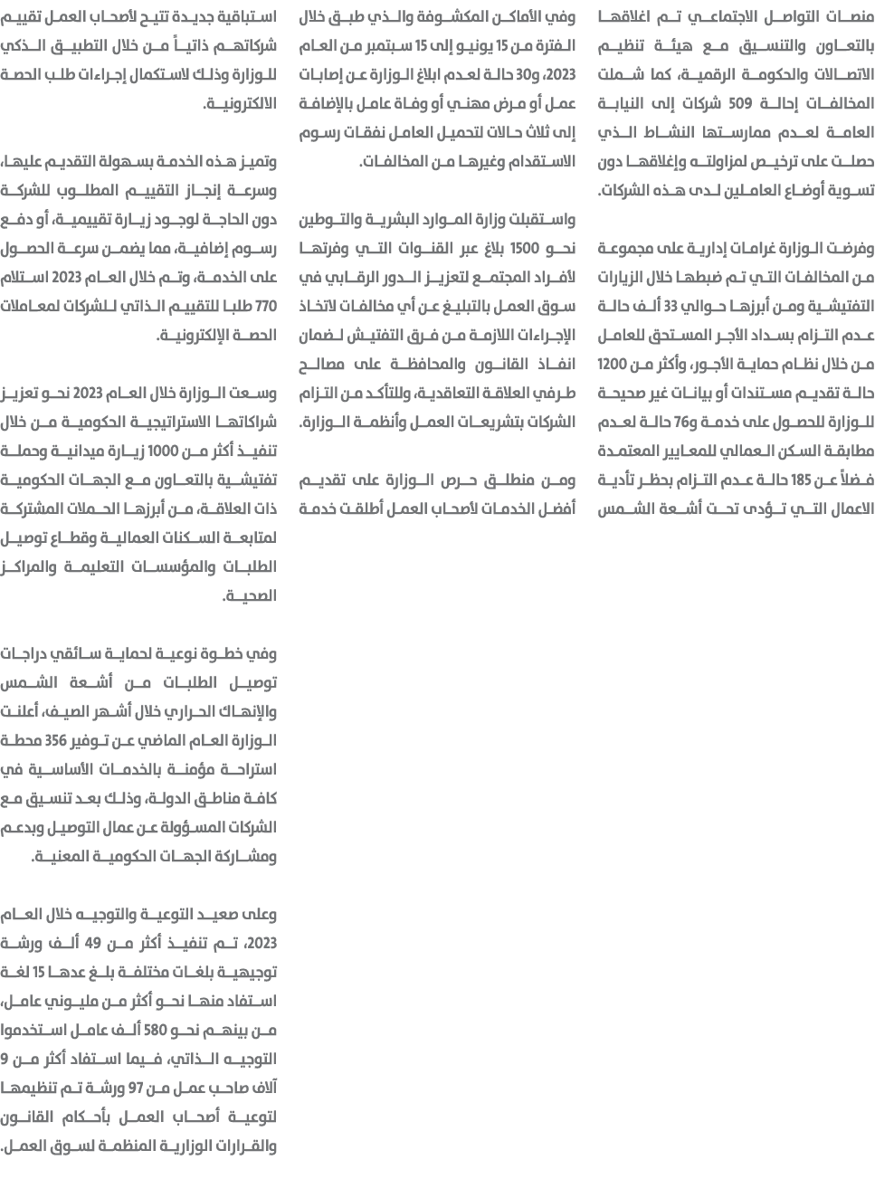 منصات التواصل الاجتماعي تم اغلاقها بالتعاون والتنسيق مع هيئة تنظيم الاتصالات والحكومة الرقمية، كما شملت المخالفات إحا...