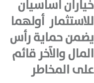 خياران اساسيان للاستثمار أولهما يضمن حماية رأس المال والآخر قائم على المخاطر 
