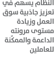 النظام يسهم في تعزيز جاذبية سوق العمل وزيادة مستوى مرونته الداعمة والممكّنة للعاملين 