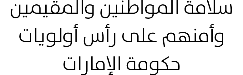 سلامة المواطنين والمقيمين وأمنهم على رأس أولويات حكومة الإمارات