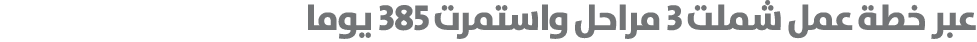 عبر خطة عمل شملت 3 مراحل واستمرت 385 يوما 