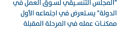 \“المجلس التنسيقي لسوق العمل في الدولة\" يستعرض في اجتماعه الأول ممكنات عمله في المرحلة المقبلة 