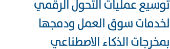 توسيع عمليات التحول الرقمي لخدمات سوق العمل ودمجها بمخرجات الذكاء الاصطناعي 