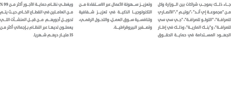جاء ذلك بموجب شراكات بين الوزارة وكل من \“مجموعة إي آند\" ،\"بوتيم “،\"الأنصاري للصرافة\"، \"اللولو للصرافة\"، \"جي س...