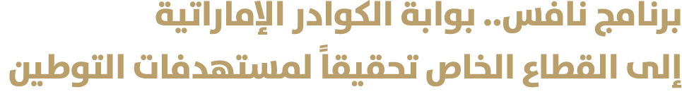 برنامج نافس.. بوابة الكوادر الإماراتية إلى القطاع الخاص تحقيقاً لمستهدفات التوطين