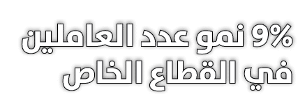 9% نمو عدد العاملين في القطاع الخاص
