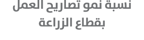 نسبة نمو تصاريح العمل بقطاع الزراعة