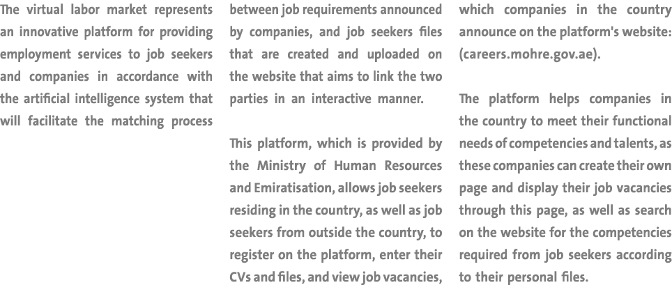 The virtual labor market represents an innovative platform for providing employment services to job seekers and compa   