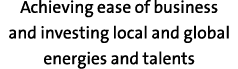 Achieving ease of business and investing local and global energies and talents