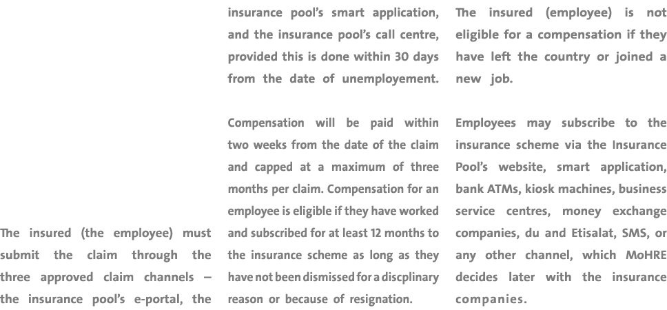The insured (the employee) must submit the claim through the three approved claim channels – the insurance pool’s e-p...