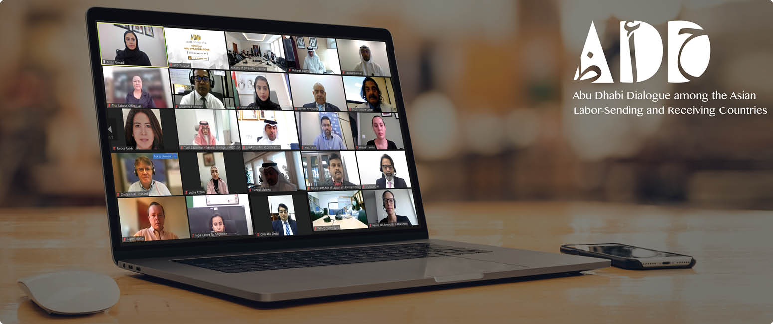 Laptop with blank screen on table in angled position