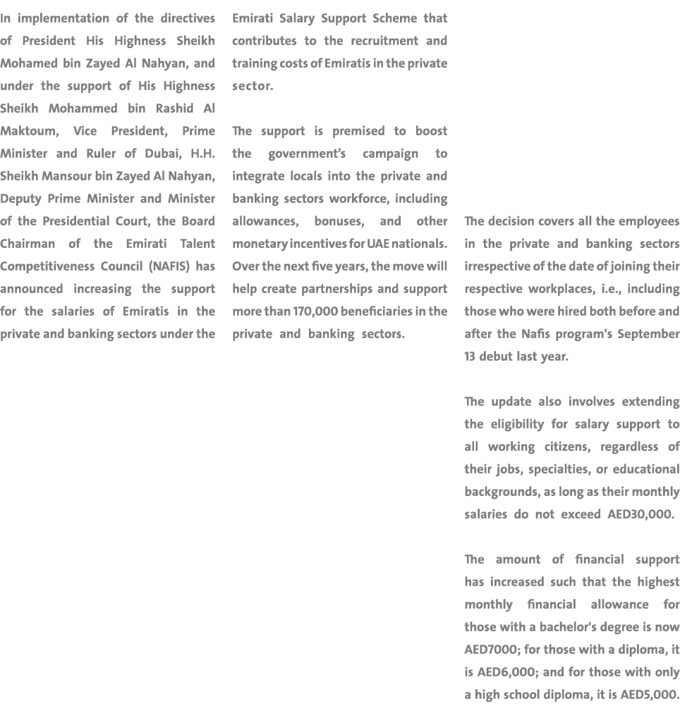In implementation of the directives of President His Highness Sheikh Mohamed bin Zayed Al Nahyan, and under the suppo...