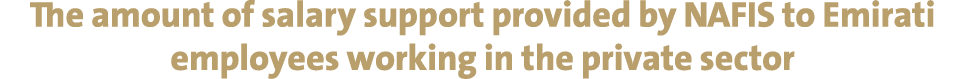 The amount of salary support provided by NAFIS to Emirati employees working in the private sector