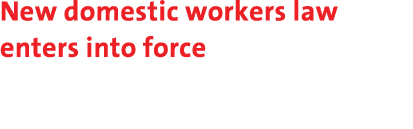 New domestic workers law enters into force 