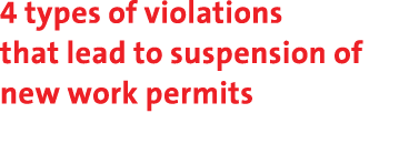 4 types of violations that lead to suspension of new work permits 