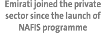 Emirati joined the private sector since the launch of NAFIS programme