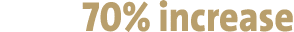 70% increase 