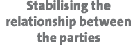 Stabilising the relationship between the parties