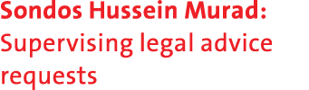 Sondos Hussein Murad: Supervising legal advice requests 