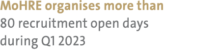 MoHRE organises more than 80 recruitment open days during Q1 2023 