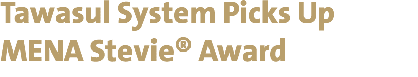 Tawasul System Picks Up MENA Stevie® Award 